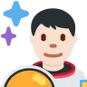 Man Astronaut: Light Skin Tone Emoji 👨🏻‍🚀 image - Twitter / X (Twemoji) style