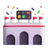 Stade Emoji 🏟 image - Microsoft 3D Fluent style