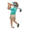 Woman Golfing: Medium Skin Tone Emoji 🏌🏽‍♀️ image - WhatsApp style