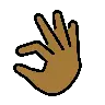 Pinching Hand: Medium-Dark Skin Tone Emoji 🤏🏾 image - OpenMoji style