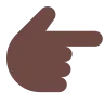 Backhand Index Pointing Right: Dark Skin Tone Emoji 👉🏿 image - Tossface style