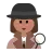 Woman Detective: Medium Skin Tone