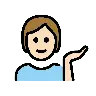 Person Tipping Hand: Light Skin Tone Emoji 💁🏻 image - OpenMoji style