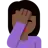 Woman Facepalming: Dark Skin Tone