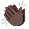 Clapping Hands: Dark Skin Tone Emoji 👏🏿 image - Google Noto Color Animated style