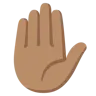 Raised Hand: Medium Skin Tone Emoji ✋🏽 image - Google Noto Color style