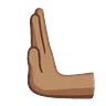 Leftwards Pushing Hand: Medium Skin Tone Emoji 🫷🏽 image - Google Noto Color Animated style