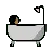 Person Taking Bath: Medium-Dark Skin Tone