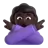 Woman Gesturing No: Dark Skin Tone