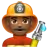 Man Firefighter: Medium-Dark Skin Tone