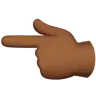 Backhand Index Pointing Left: Medium-Dark Skin Tone Emoji 👈🏾 image - Apple style