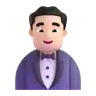 Man In Tuxedo: Light Skin Tone Emoji 🤵🏻‍♂️ image - Microsoft 3D Fluent style