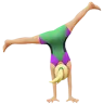 Woman Cartwheeling: Medium-Light Skin Tone Emoji 🤸🏼‍♀️ image - Apple style