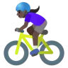 Woman Biking: Dark Skin Tone Emoji 🚴🏿‍♀️ image - Google Noto Color style