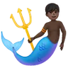 Merman: Dark Skin Tone Emoji 🧜🏿‍♂️ image - Samsung style