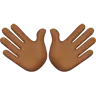 Open Hands: Medium-Dark Skin Tone Emoji 👐🏾 image - Apple style