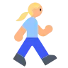 Woman Walking: Medium-Light Skin Tone Emoji 🚶🏼‍♀️ image - Tossface style