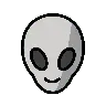 Emoji Alieno extraterrestre 👽 image - OpenMoji style