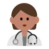Health Worker: Medium Skin Tone Emoji 🧑🏽‍⚕️ image - Tossface style