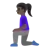 Woman Kneeling: Dark Skin Tone