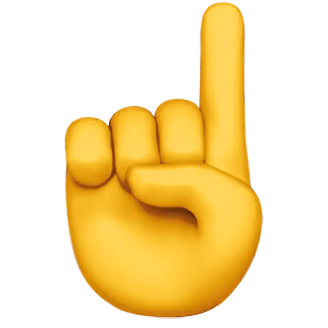 ホワイトアップポインティングインデックス