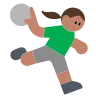 Woman Playing Handball: Medium Skin Tone Emoji 🤾🏽‍♀️ image - Tossface style