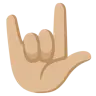 Love-You Gesture: Medium-Light Skin Tone Emoji 🤟🏼 image - Google Noto Color style