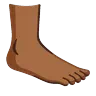 Foot: Medium-Dark Skin Tone Emoji 🦶🏾 image - Google Noto Color Animated style