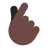 Hand With Index Finger And Thumb Crossed: Dark Skin Tone