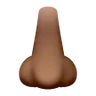 Nose: Medium-Dark Skin Tone Emoji 👃🏾 image - Samsung style