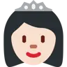 Princess: Light Skin Tone Emoji 👸🏻 image - Twitter / X (Twemoji) style