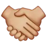 Handshake: Medium-Light Skin Tone Emoji 🤝🏼 image - WhatsApp style
