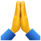 Emoji Persona con le mani giunte 🙏 image - Facebook Meta style