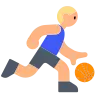 Man Bouncing Ball: Medium-Light Skin Tone Emoji ⛹🏼‍♂️ image - Tossface style