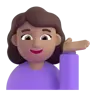 Woman Tipping Hand: Medium Skin Tone Emoji 💁🏽‍♀️ image - Microsoft 3D Fluent style