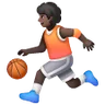 Person Bouncing Ball: Dark Skin Tone Emoji ⛹🏿 image - Samsung style