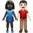 Woman And Man Holding Hands: Dark Skin Tone, Light Skin Tone