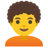 Person: Curly Hair Emoji 🧑‍🦱 image - Google Noto Color style