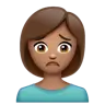 Person Frowning: Medium Skin Tone Emoji 🙍🏽 image - WhatsApp style