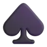 Spade Suit Emoji ♠ image - Microsoft 3D Fluent style