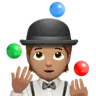 Person Juggling: Medium Skin Tone Emoji 🤹🏽 image - Apple style
