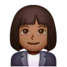 Woman Office Worker: Medium-Dark Skin Tone Emoji 👩🏾‍💼 image - Samsung style