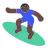 Man Surfing: Dark Skin Tone