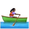 Woman Rowing Boat: Dark Skin Tone Emoji 🚣🏿‍♀️ image - WhatsApp style