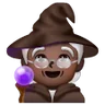 Woman Mage: Dark Skin Tone Emoji 🧙🏿‍♀️ image - Samsung style
