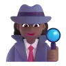 Woman Detective: Medium-Dark Skin Tone Emoji 🕵🏾‍♀️ image - Microsoft 3D Fluent style