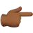 Backhand Index Pointing Right: Medium-Dark Skin Tone