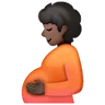 Pregnant Person: Dark Skin Tone Emoji 🫄🏿 image - Samsung style