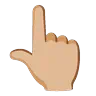 Backhand Index Pointing Up: Medium-Light Skin Tone Emoji 👆🏼 image - Google Noto Color Animated style