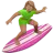 Woman Surfing: Medium Skin Tone